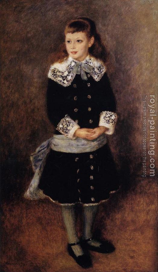 Pierre Auguste Renoir : Marthe Berard, Girl Wearing a Blue Sash